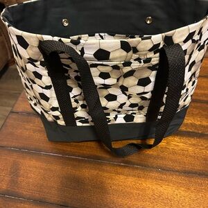Handmade Soccer Ball Pattern Tote Bag